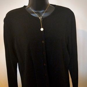 August Silk black cardigan